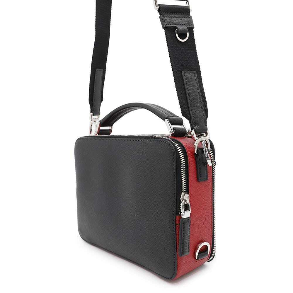Prada Brick Handbag Saffiano Bag Black Leather